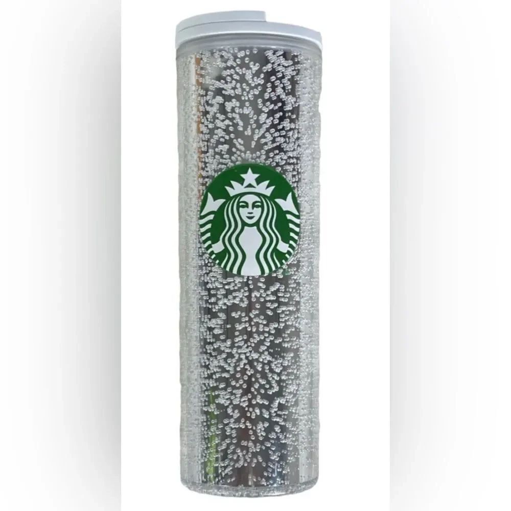 NEW Starbucks Holiday 2020 Silver Hot Cold Bubble Travel Tumbler Cup LOGO